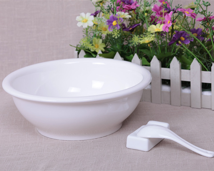 Bát sứ trắng tinh khiết bát phở lớn bát súp bát cơm bát bát sâu bát khách sạn bộ đồ ăn bột bát bộ bát đĩa sứ cao cấp