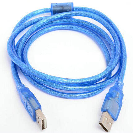 Double-head usb data line Two-end public company Laptop Radiator Carry-on machine Upper box Brushed machine connecting wire Double usb data line lengthened 1 5 m