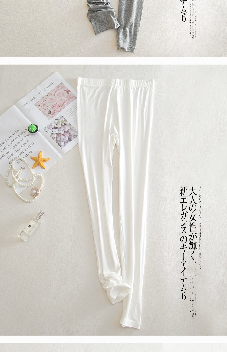 Modal co giãn một mảnh giữa quần legging mùa thu quần mỏng phần mỏng size lớn quần ấm quần cotton quan tat nam nu