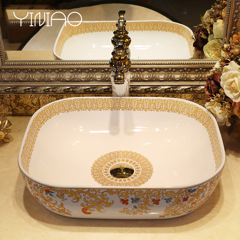 Oval table basin sink toilet lavatory ceramic face basin big size art basin of wash one household