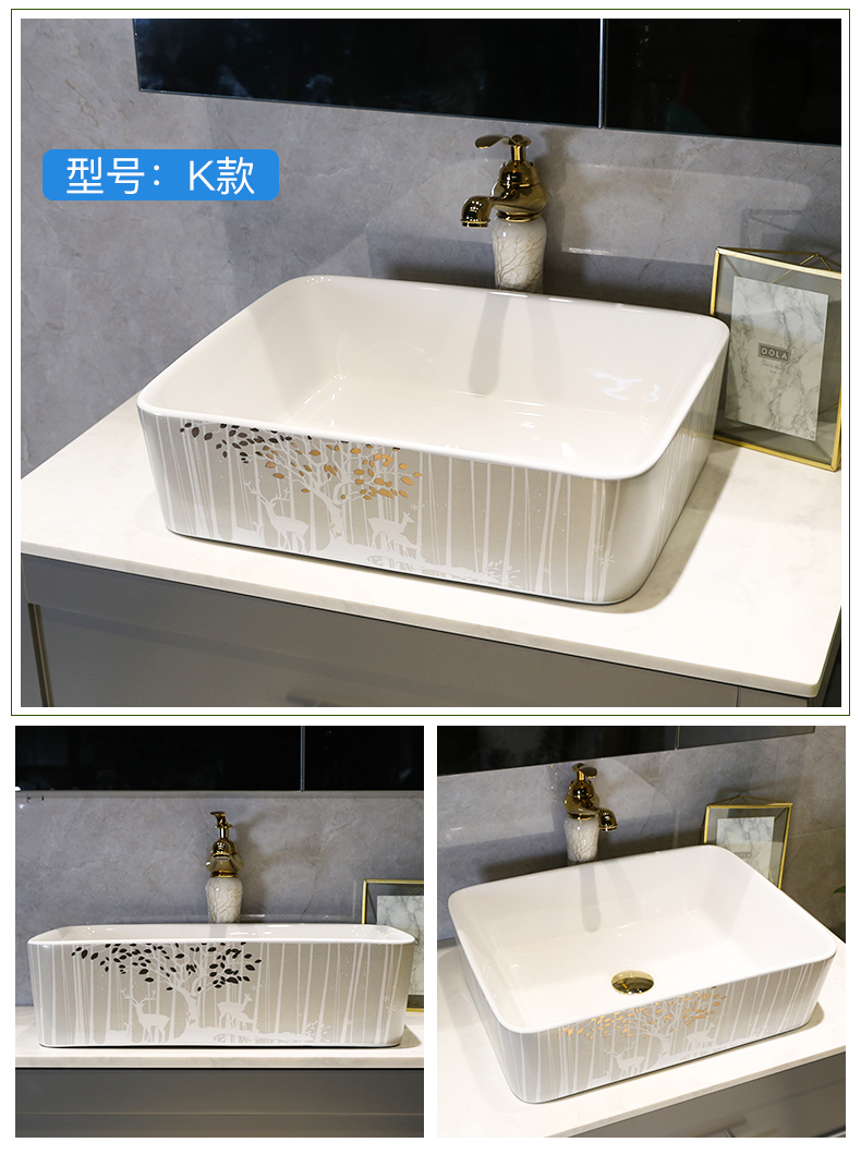 The stage basin sink single household basin basin in northern wind art ceramic lavabo toilet lavatory