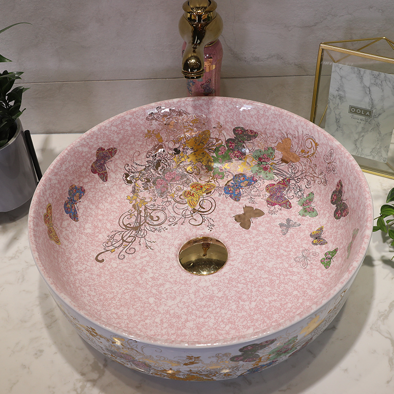 Basin stage Basin art ceramic round sink Europe type lavatory Basin sink household toilet