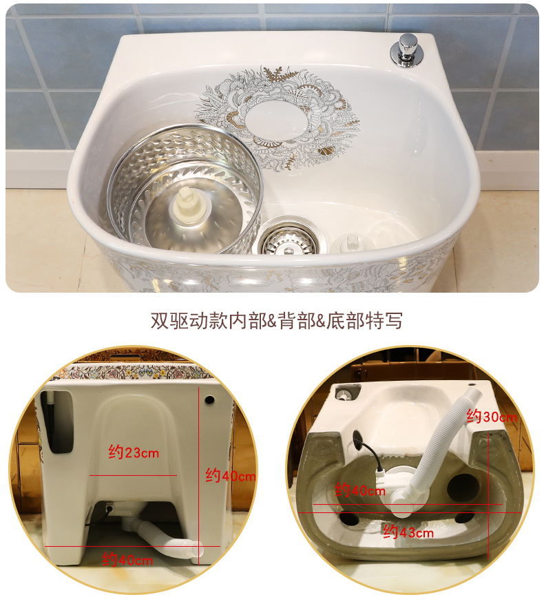 M letters birds double drive home floor mop pool balcony ceramic mop pool rotary toilet cleaning bucket trough