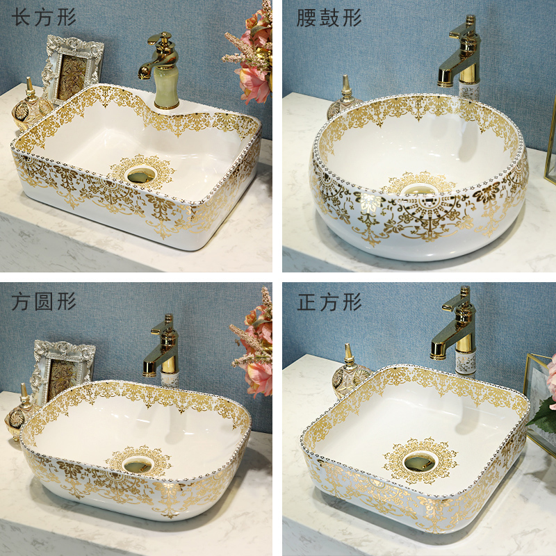 Sinks on the ceramic basin sink more rectangular ceramic art basin home European water basin