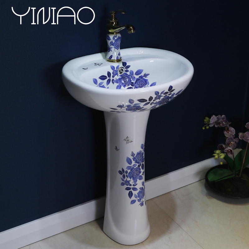 M letters birds balcony pillar lavabo basin toilet ceramic lavatory basin basin floor type household