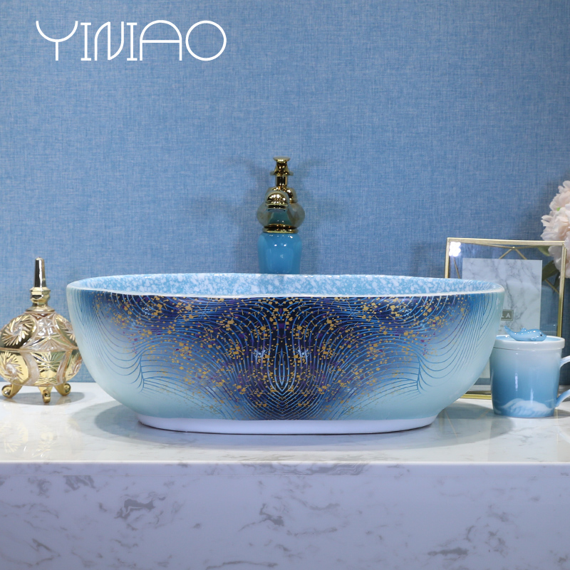 On the ceramic basin sink square basin bathroom sinks art circle basin sink