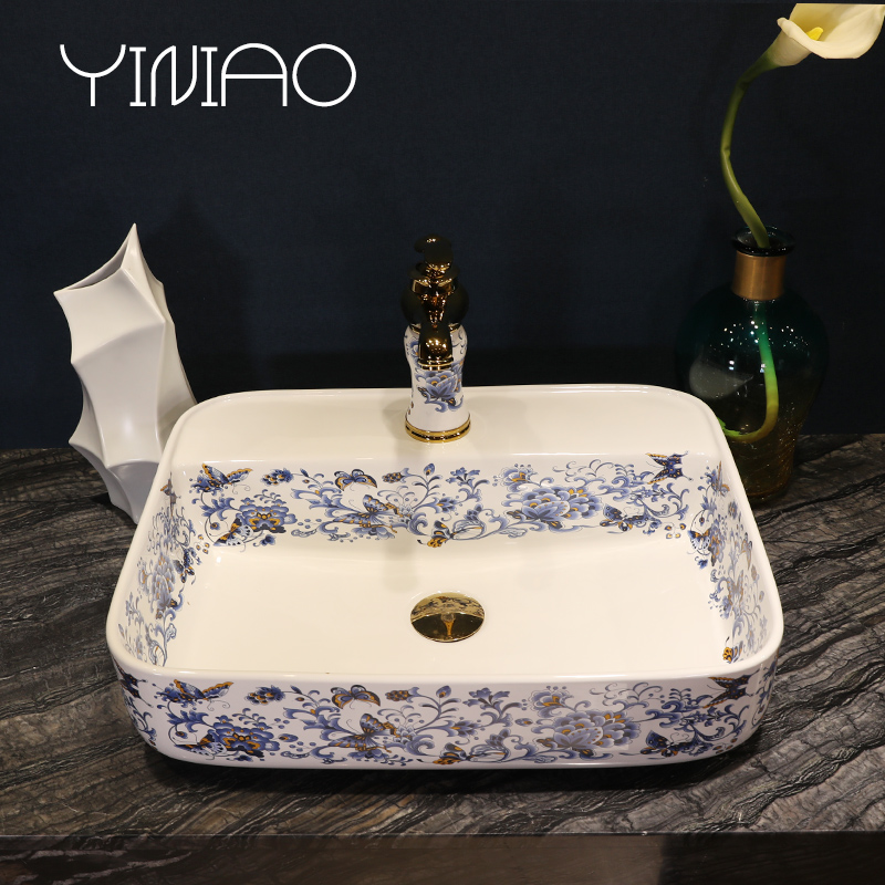 The stage basin oval lavatory household toilet plate ceramic modern sanitary ware art basin of continental basin that wash a face to wash your hands