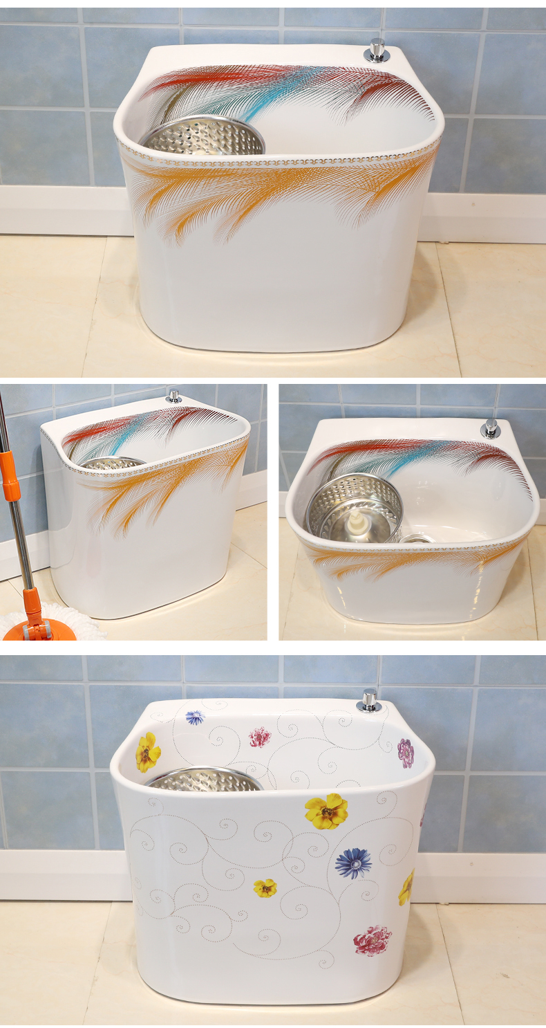 Ceramic mop mop pool small balcony toilet wash basin floor mop pool mop mop pool