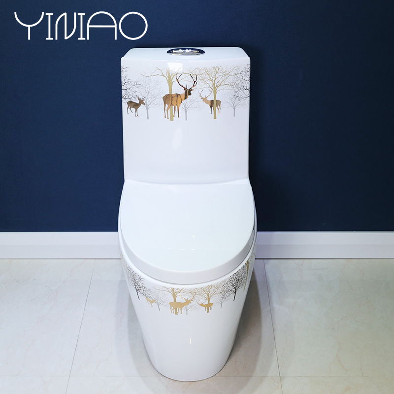 Siamese toilet implement.mute water - saving toilet deodorization sanitary ceramic household implement butterfly