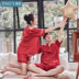 Jing Yun Dahong kết hôn với bộ đồ ngủ mùa hè ba mảnh gợi cảm phục vụ nhà nữ đám cưới ngắn tay phù hợp với nam Hàn Quốc - Cặp đôi đồ ngủ nữ Cặp đôi