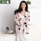 Jing Yun đồ ngủ mới của phụ nữ mùa đông dài tay dễ thương đội mũ trùm đầu nhung dịch vụ nhà có thể được mặc bên ngoài áo ngủ đồ ngủ đồ bộ cao cấp