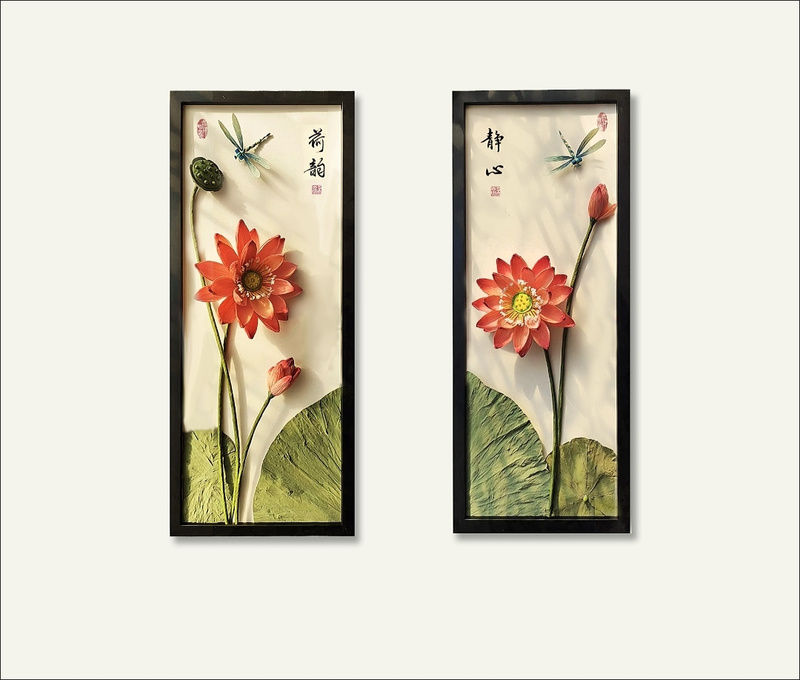 Chinese Style Calligraphy and Painting Wall Hanging High-End Framed Solid Wood Frame 35 70 34 4050 100 138 Picture Frame