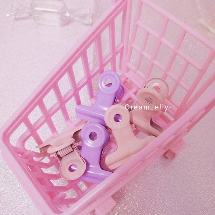 Xiaoqing novice account clip stationery small long tail clip pink girl heart dovetail clip strong fixed iron clip