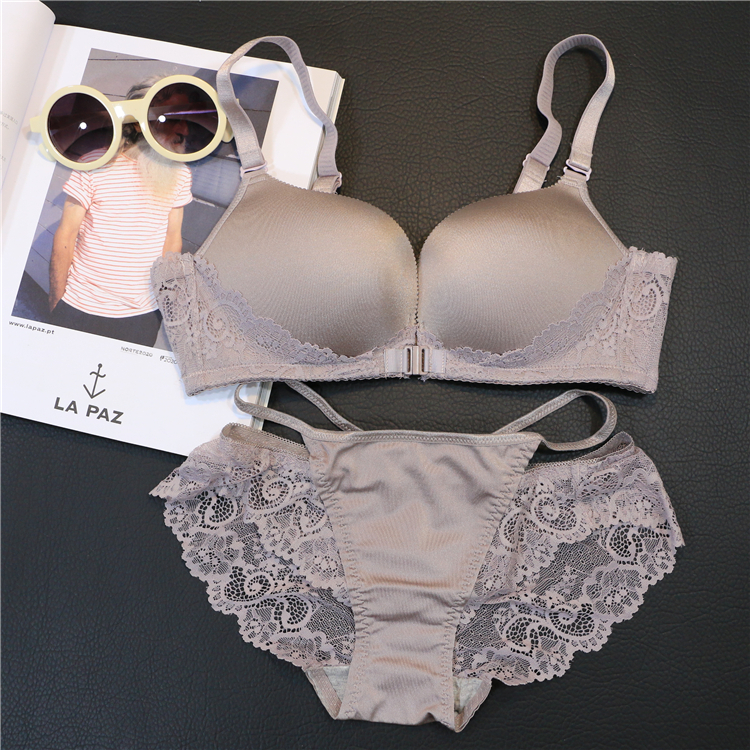 (Special price*non-returnable)European and American bra single sexy non-rimless front buckle gathered girl adjustment underwear