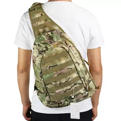 Outdoor sports men's tactical chest bag Travel bag triangle shoulder bag Camouflage riding backpack Multi-function computer chest bag