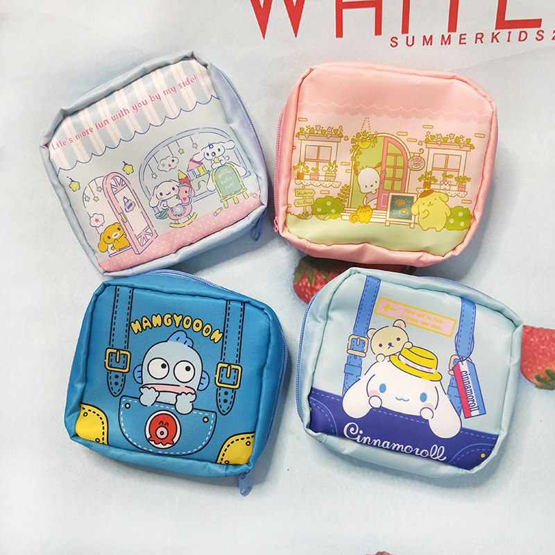 (Aunt's towel bag) Yugui Dog Cool Penguin Fish Monster Ugly Fish Big Eyed Monster Daily Containing bag polyester fiber cloth