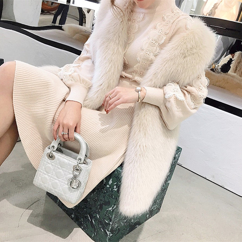 Mùa thu và mùa đông áo vest lông mới nữ dài giả áo lông cáo phiên bản Hàn Quốc của thủy triều Slim áo lông mỏng đồ nữ