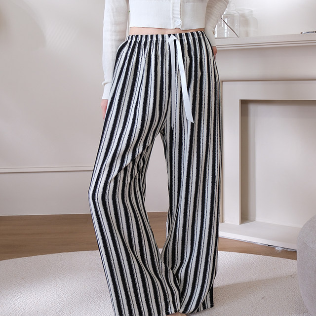 Pajama pants for women in summer cotton silk pajamas and home pants for outdoor wear