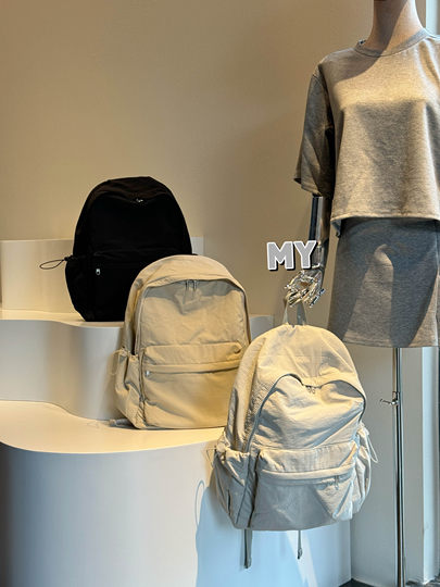 MY小众双肩包包大容量通勤包妈咪包大学生上课双肩背包轻便防水潮