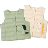 Бархатный хлопковый детский жилет с пухом, демисезонный легкий и тонкий удерживающий тепло пуховик для выхода на улицу, утиный пух