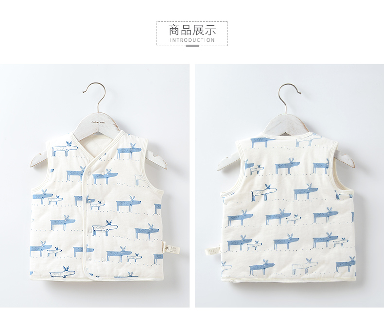 Áo cotton bé gái vest vest 2018 thu đông mới cho bé tất cả cotton trẻ em vest vest áo quần trẻ em