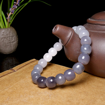 The Jade Products Xinjiang and Tanyu Seeds Material Mountain Material and Tian Yubai Yubai jade Jade Smoke Purple Gradient Old-style Handstring