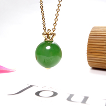 18K gold with jade pendant
