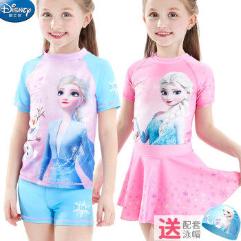 Disney children's swimsuit Disney ice and snow swimsuit girl little girl baby quick-drying conjoined surfing big