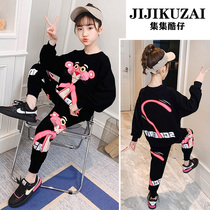 Girls spring fashion childrens two-piece suit Girls childrens clothing foreign style net red 6 spring and autumn 7 clothes 8 tide 9 years old 10