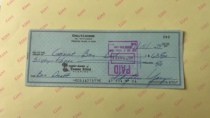 American old checks voided check collection nostalgic 70s 80s corporate institutions checks banknotes coins