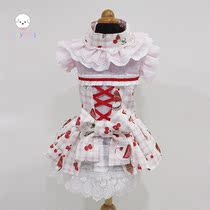 Lazy Pet Korean Pet Lolita cat and dog cherry dessert lace bow dress