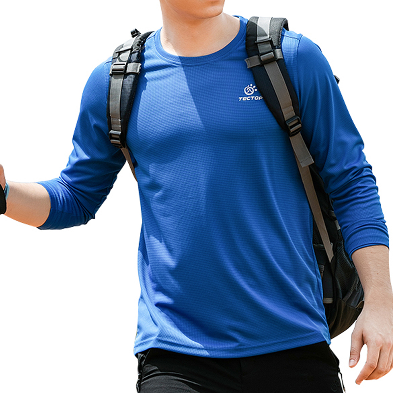 Tantuo official flagship store outdoor sports breathable quick-drying T-shirt men's quick-drying clothes long-sleeved running quick-drying top autumn