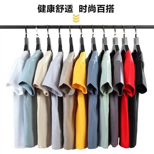 Летняя хлопковая однотонная базовая приятная телу футболка с коротким рукавом, свободный прямой крой