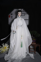 End of sale display (Brocade Flow year) bjd costume white tan bjd epiphylla embroidery costume