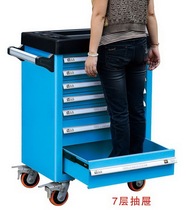 Mobile multifunctional drawer-type tool cart auto-protection tool cabinet trolley toolbox (excluding tools)