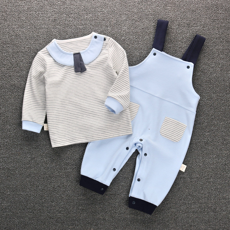 Baby Bracket Pants Suit Bao Bao children autumn and winter style men's and women's children's clothes children's wear Western cotton 1-3 years old trend