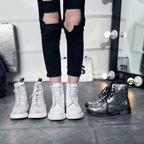 White Martin boots womens autumn shoes 2020 new British trend ins cool and handsome leather spring and autumn single boots short boots