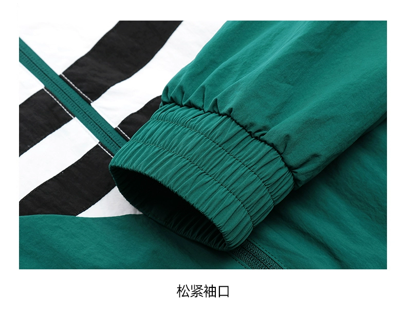 Hongxing Erke Jacket dành cho nữ Hàng đầu năm 2020 Sản phẩm mới của Great Wall Dòng sản phẩm tương phản Mẫu tương phản Áo khoác ghép tất phù hợp - Áo khoác thể thao / áo khoác