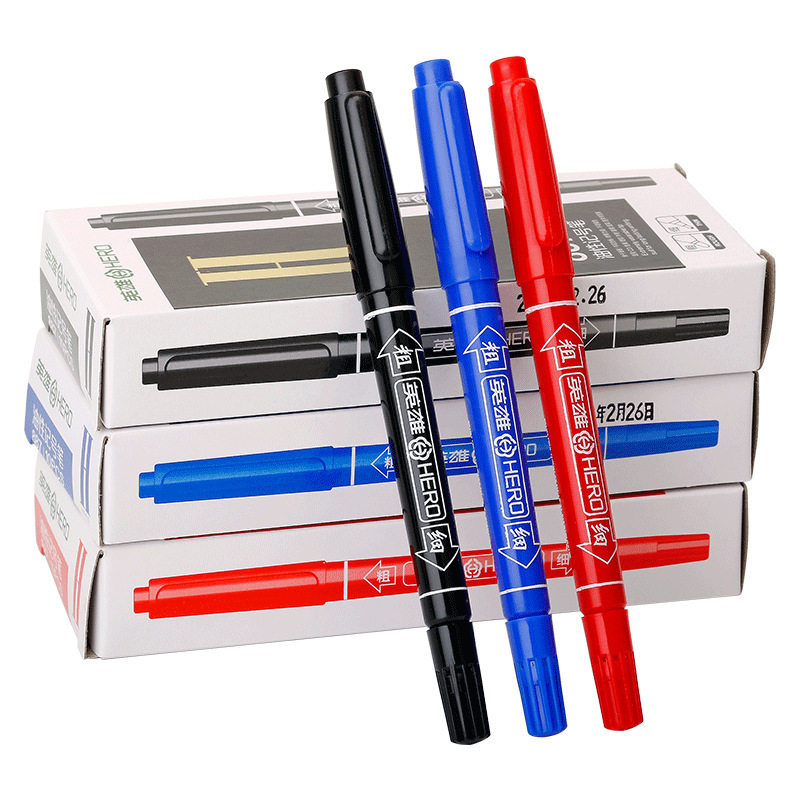 Small double-headed note pen 887 oily debit pen with small double head pen check-in pen-Taobao