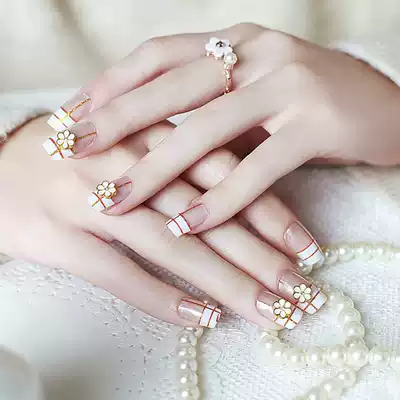 Detachable short Fresh Patch fake nail nail finished waterproof Diamond wearable wearable Full Set