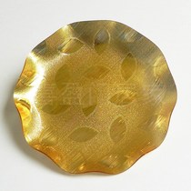 Acrylic fruit plate ktv gold leaf plastic round basin hotel home snack snack snack dish