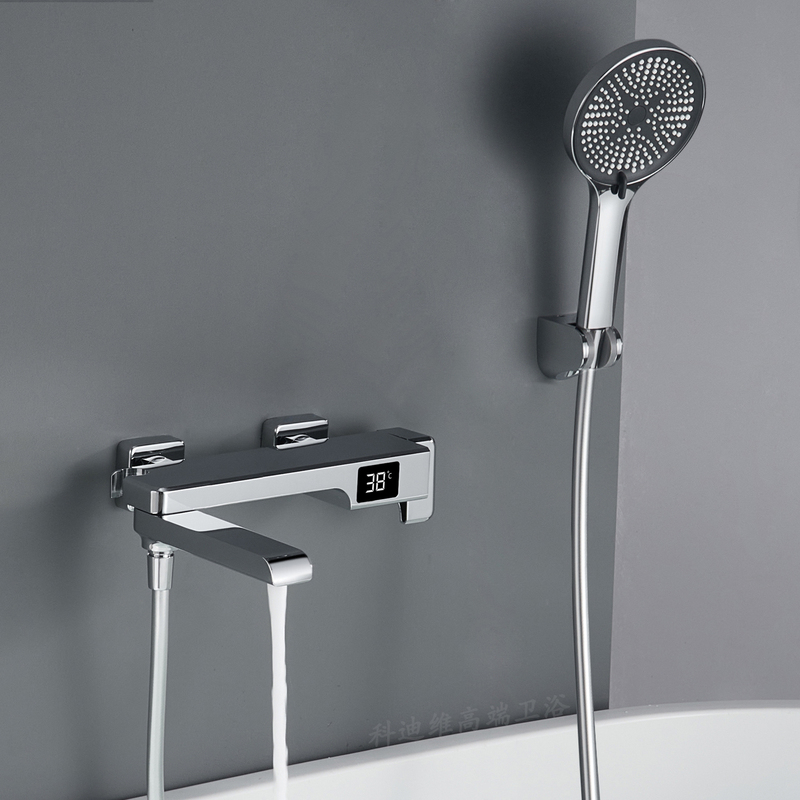 German All-Copper Topless Shower Set, Silver Bathroom Household Simple Split-Type Hot and Cold Mixing Valve Bathtub Faucet German All-Copper Topless Shower Set, Silver Bathroom Household Simple Split-Type Hot and Cold Mixing Valve Bathtub Faucet