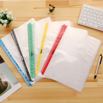 Color side A4 11 holes smooth folder inner page bag data protective film loose leaf transparent bag storage bag 11 holes