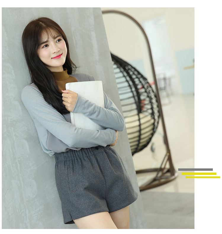 Mùa đông quần short len ​​dày eo cao quần rộng chân đàn hồi eo hoang dã kích thước lớn quần mỏng giày nữ mùa thu và mùa đông mặc thời trang trung niên nữ cao cấp 