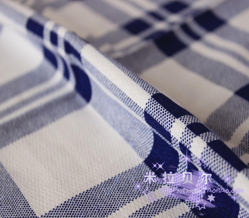Tấm vải cotton, ký túc xá đại học một mảnh, 1 mét, giường đơn, trường đơn, tấm kẻ sọc màu xanh và trắng - Khăn trải giường drap nệm