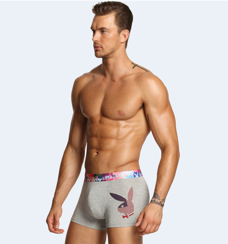 7-Pack of Playboy Week Quần Boxer Tóm tắt Đặt Hộp quà tặng cho bạn trai Quà tặng Quần lót lụa băng set do lot nu