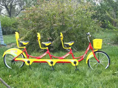 OVIT 24-inch new double three-person bicycle couple parent-child family car scenic area rental special sightseeing car