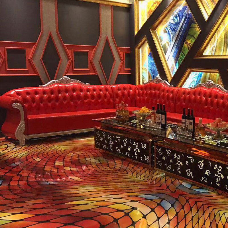 Customized Eurostyle Ktv Sofa Bar Clubhouse Bag Compartment Sofa Combined Corner LU Type Private Home Brief