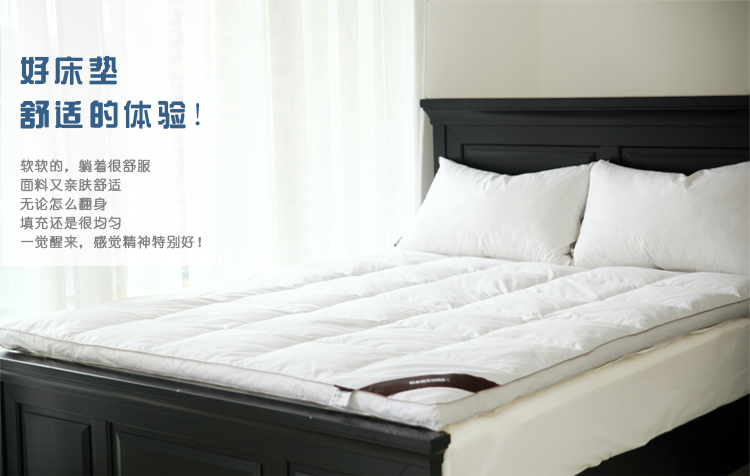 Phòng tiêu chuẩn Hilton 95% ngỗng trắng xuống nệm nệm Mattress 5cm ngỗng xuống nệm - Nệm nệm kymdan khuyến mãi