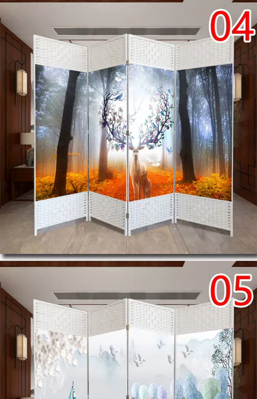 các kiểu vách ngăn phòng khách đẹp Phong cách Trung Quốc gấp màn hình vách ngăn hiện đại đơn giản phòng khách phòng ngủ vẻ đẹp và sức khỏe rèm vải gấp di động vách ngăn cầu thang bằng nhựa vách ngăn cầu thang đẹp 2021